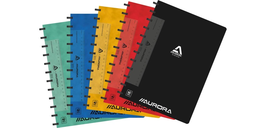 ADOC Classic Notizbuch A4 kariert 5x5mm 144 Seiten 90g sortiert
