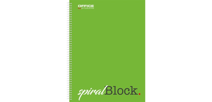 OFFICE products spiral-bound notebook, A4, 80 sheets, 5mm grid