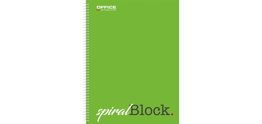 OFFICE products spiral-bound notebook, A4, 80 sheets, 5mm grid