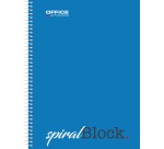 OFFICE products cahier à reliure spirale, A5, 80 feuilles, quadrillé 5mm