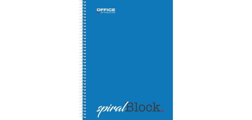 OFFICE products spiral-bound notebook, A5, 80 sheets, 5mm grid
