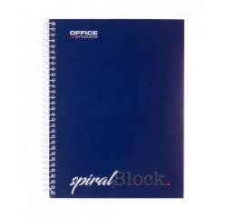 OFFICE products cahier à reliure spirale, A5, 80 feuilles, ligné