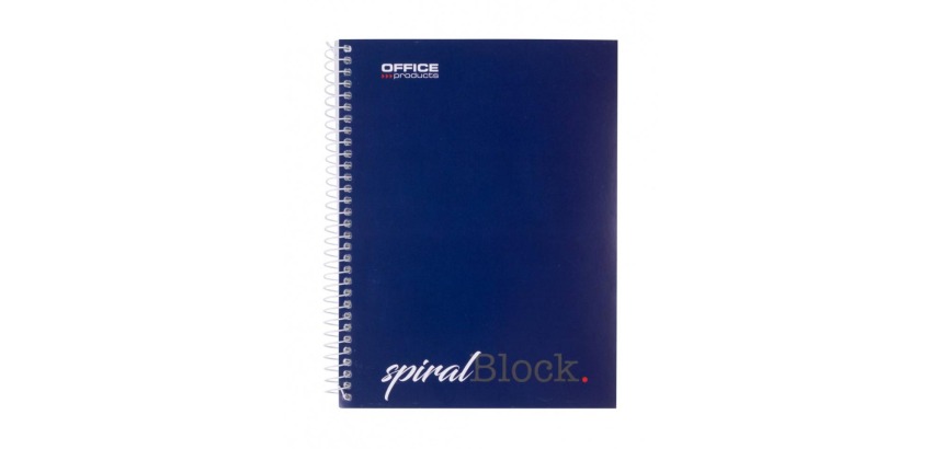 OFFICE products spiral-bound notebook, A5, 80 sheets, lined