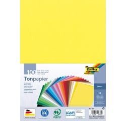 Folia gekleurd tekenpapier, 120 g, ft 21 x 29,7 cm, A4, geassorteerde kleuren, pak van 100 vel