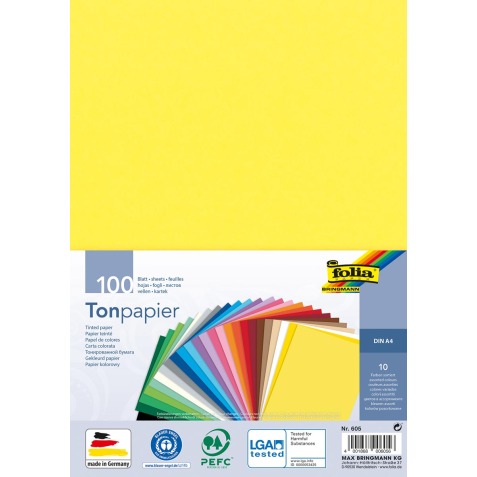 Papier de couleur, A4, 130 g/m2, assorti