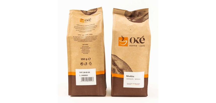 Oké Kaffee, gemahlen, 250 g Packung, Mokka