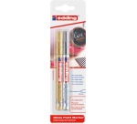 Oil-based edding 780 paint marker 0.8mm gold/silver blister pack of 2 pieces