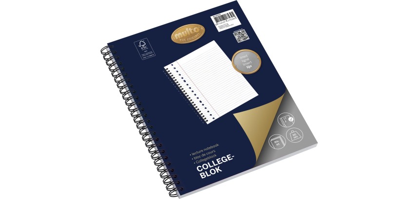 Multo collegedictaat, ft A5, gelijnd, 17-gaats