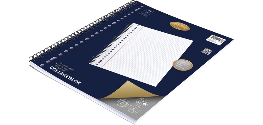 Multo bloc collège ft A4, quadrillé 5 mm, 23 trous, 80 feuilles