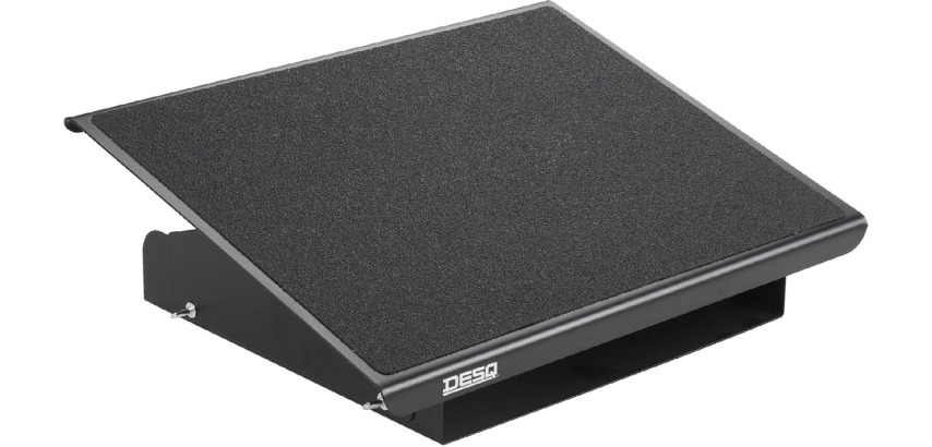 Desq voetensteun, metaal, 3 hoogte standen, heavy duty, zwart