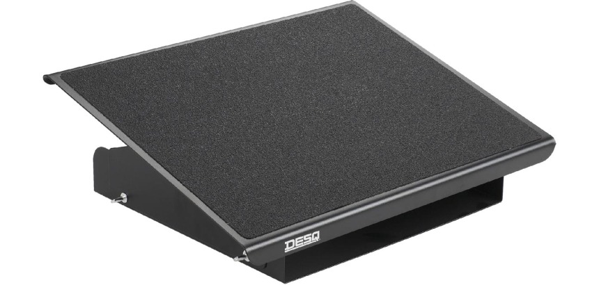 Desq repose pieds, métal, 3 hauteurs réglables, heavy duty, noir