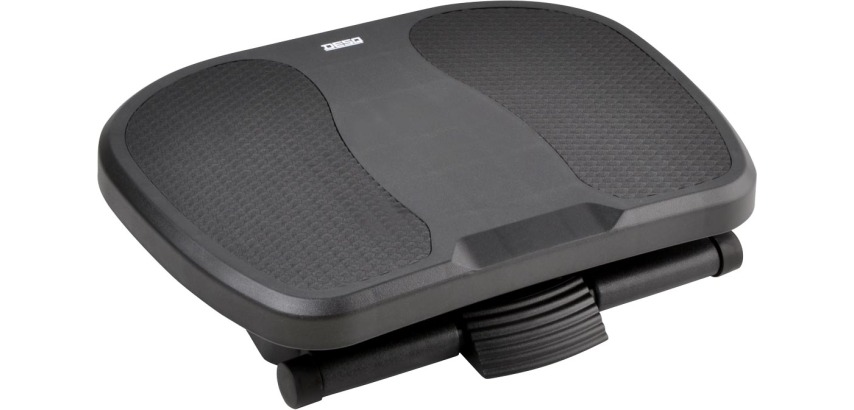 Desq footrest, non-slip, 3 adjustable heights, black