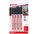 Marqueur edding 3300 biseau 1-5mm noir blister 4 pièces