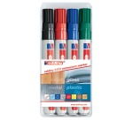 edding 3300 chisel marker 1-5mm assorted blister pack of 4 pieces