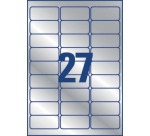Avery L6011-20 ultra-resistente Etiketten, Format 63,5 x 29,6 mm (B x H), 540 Etiketten, Silber