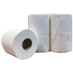 Papier toilette, 2 plis, 200 feuilles, paquet de 12 x 4 rouleaux