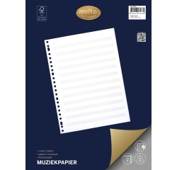 Multo papier à musique, ft A4, 23 trous, 50 feuilles