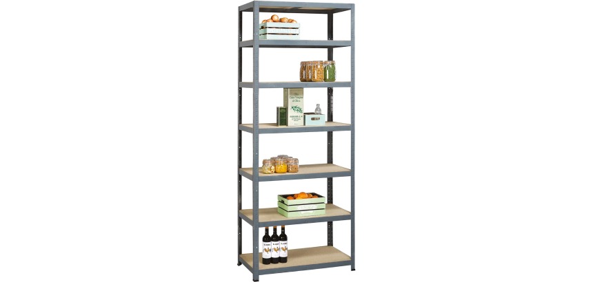 Avasco Regal Strong Tower L, ft 222 x 90 x 45, 7 Regalböden, grau