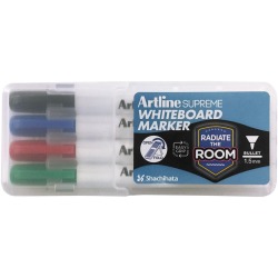 Artline Supreme whiteboardmarker, etui van 4 stuks, assorti