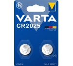 Varta Lithium Button Cell CR2025, blister pack of 2 pieces