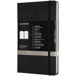 Moleskine notitieboek professional,  ft A4, gelijnd, harde cover, 189 blad, zwart