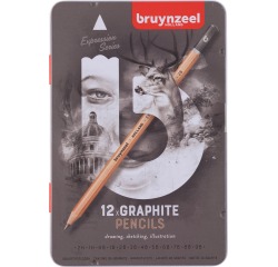 Grafietpotlood Bruynzeel Expression set à 12 hardheden grijs