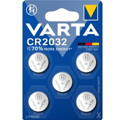 Pile bouton Varta CR2032 lithium blister de 5 pièces