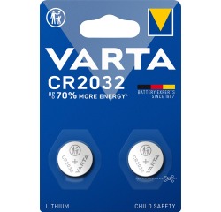 Varta pile bouton Lithium CR2032, blister de 2 pièces
