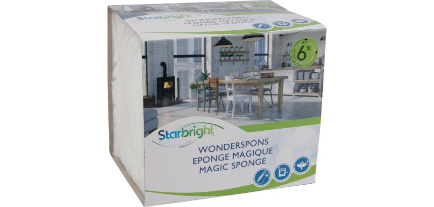 Wonderspons Melamine, pak van 6 stuks