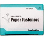 Bouhon box with 100 brass fasteners, 20 mm