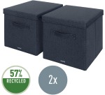 Opbergdoos Leitz gestoffeerd met deksel 330x325x380mm grijs 2 st