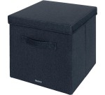 Leitz fabric storage box with lid 330x325x380mm gray 2 pieces