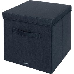 Leitz stoffen boîte de rangement, large, gris, set de 2 pièces