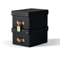 Leitz Puro boîte d'archives, small, 7 litres, noir, paquet de 2 pièces