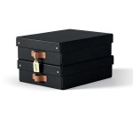 Leitz Puro boîte d'archives, medium basse, 8 litres, noir, paquet de 2 pièces