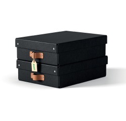 Leitz Puro boîte d'archives, medium basse, 8 litres, noir, paquet de 2 pièces