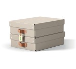Leitz Puro boîte d'archives, medium basse, 8 litres, beige, paquet de 2 pièces