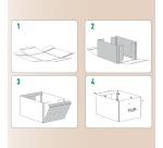 Leitz Puro boîte d'archives, medium, 17 litres, beige, paquet de 2 pièces