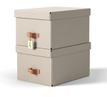 Leitz Puro boîte d'archives, medium, 17 litres, beige, paquet de 2 pièces