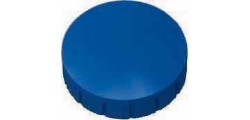 MAUL Magnet Solid, 24 mm, Zugkraft 600 g, Blister mit 10 Stück, blau