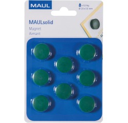 Maul Aimant Solid, 20 mm, 300 gr, blister de 8 pièces, vert