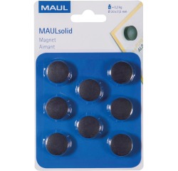Maul Aimant Solid, 20 mm, 300 gr, blister de 8 pièces, noir