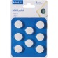 MAUL magneet Solid, 20 mm, trekkracht 300 gr, blister van 8 stuks, wit