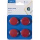 Maul Aimant Solid, Ø32mm, 0,8kg, blister 4 pces, rouge