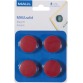 Maul Aimant Solid, 32 mm, 800 gr, blister de 4 pièces, rouge