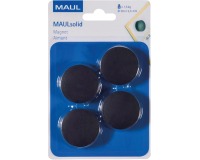 Maul magneet Solid, 38 mm, trekkracht 1,5 kg, blister van 4 stuks, zwart