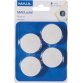 Maul Aimant Solid, Ø38mm, 1,5kg, blister 4 pces, blanc