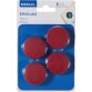 Maul Aimant Solid, Ø38mm, 1,5kg, blister 4 pces, rouge