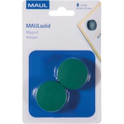 Maul Aimant Solid, 38 mm, 2,5 kg, blister de 2 pièces, vert