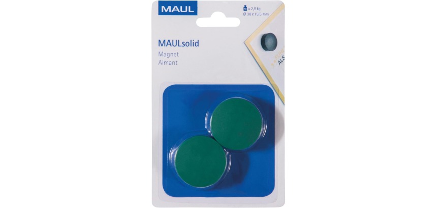 Solid Magnetic Maul, 38 mm, 2.5 kg, pack of 2 pieces, green